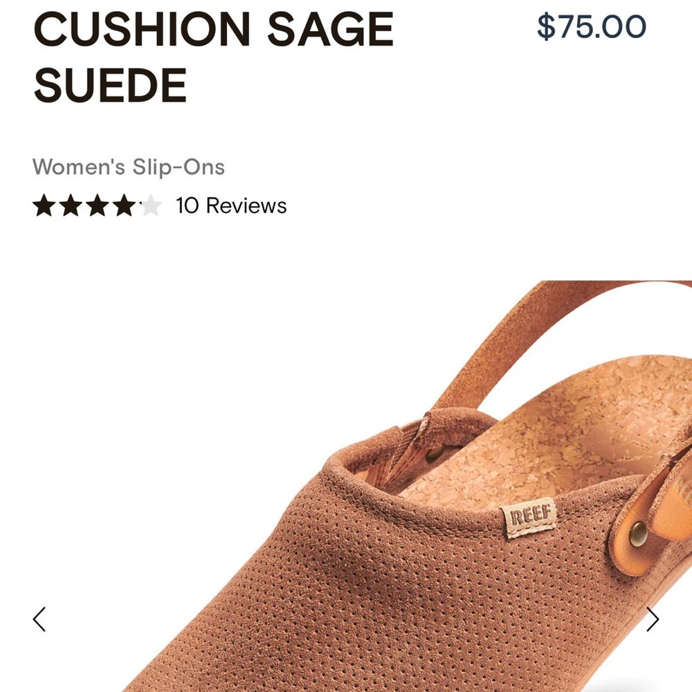 Cushion sage suede reef shoes
